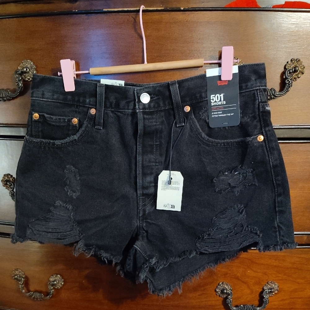 Levi's Black Jean Shorts for Women